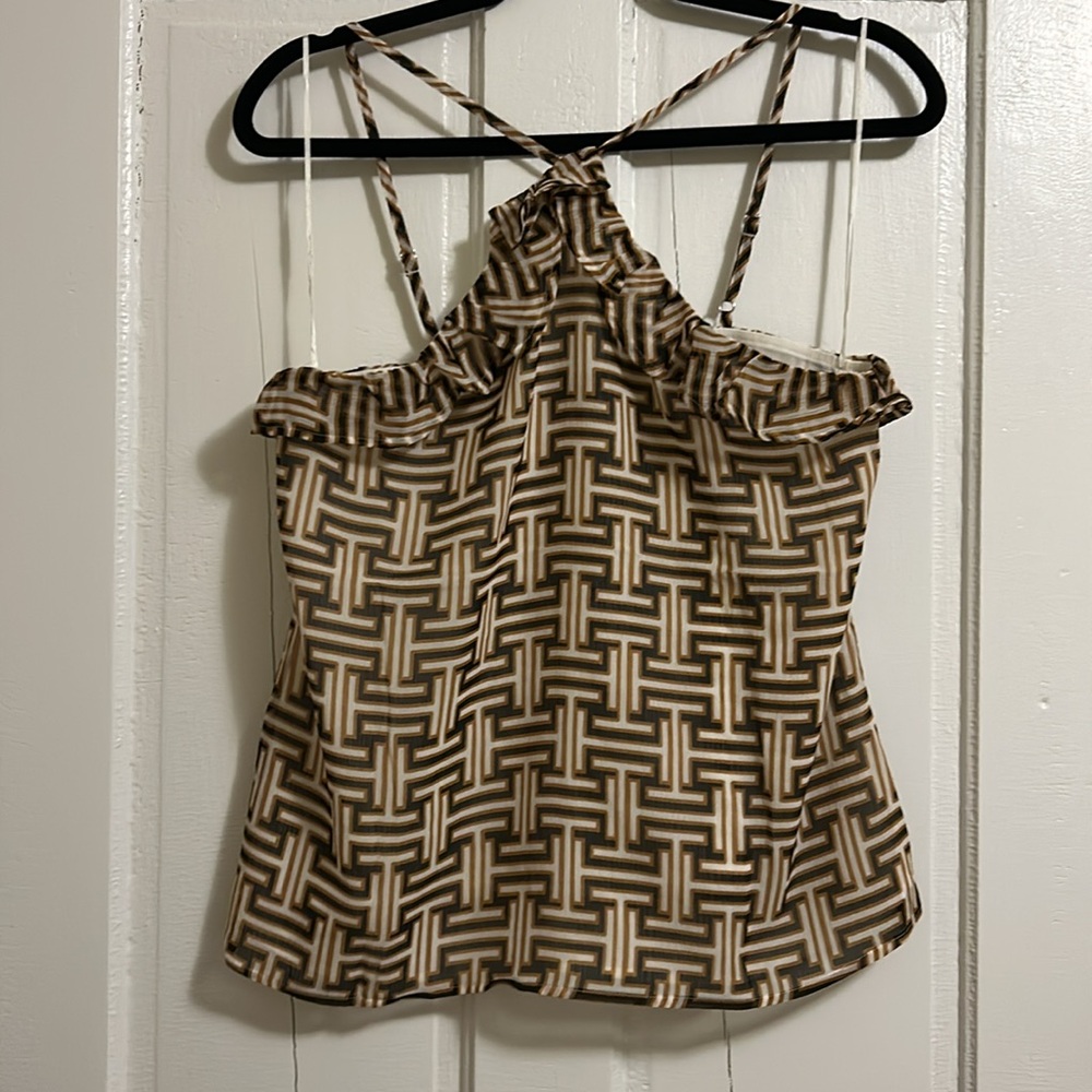 Express Printed Ruffle Halter Neck Tank, Small NWT - Picture 6 of 10